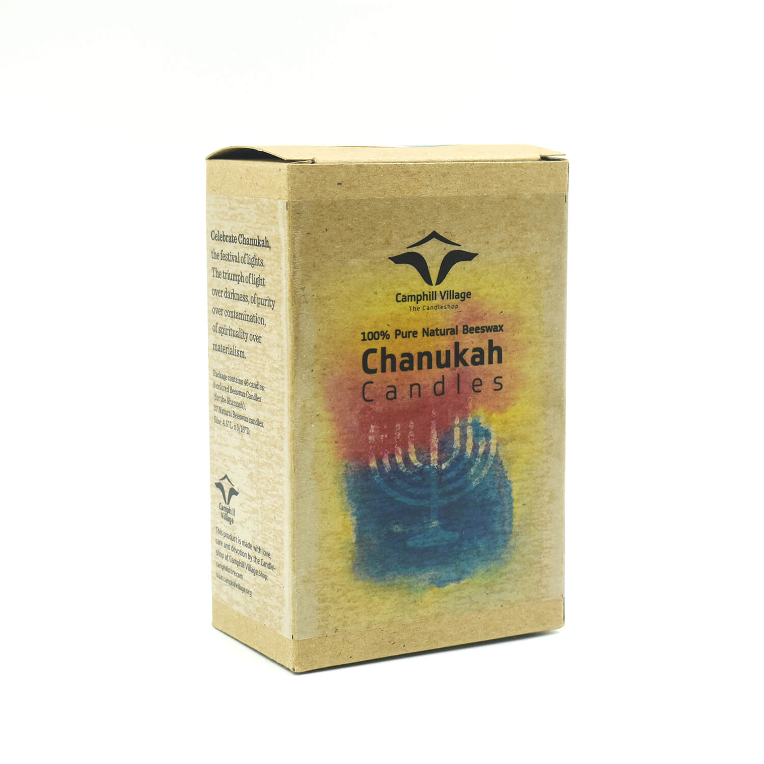 Natural Beeswax Chanukah Candle Box | Camphill Village Store