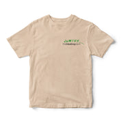 T-shirt Khaki Healing Plant Garden Vintage dye front