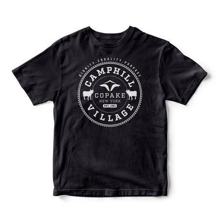 T-shirt - Black Design: CV Round Emblem