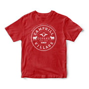 T-shirt - Cherry Red Design: CV Round Emblem