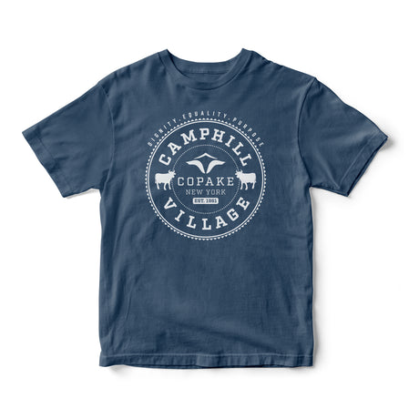 T-shirt - Pacific Blue Design: CV Round Emblem
