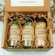 Saveur de Terroirs Three Certified Biodynamic Seasoning Blends Gift Box (open) top