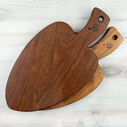 Hand crafted leaf-shaped cutting boards