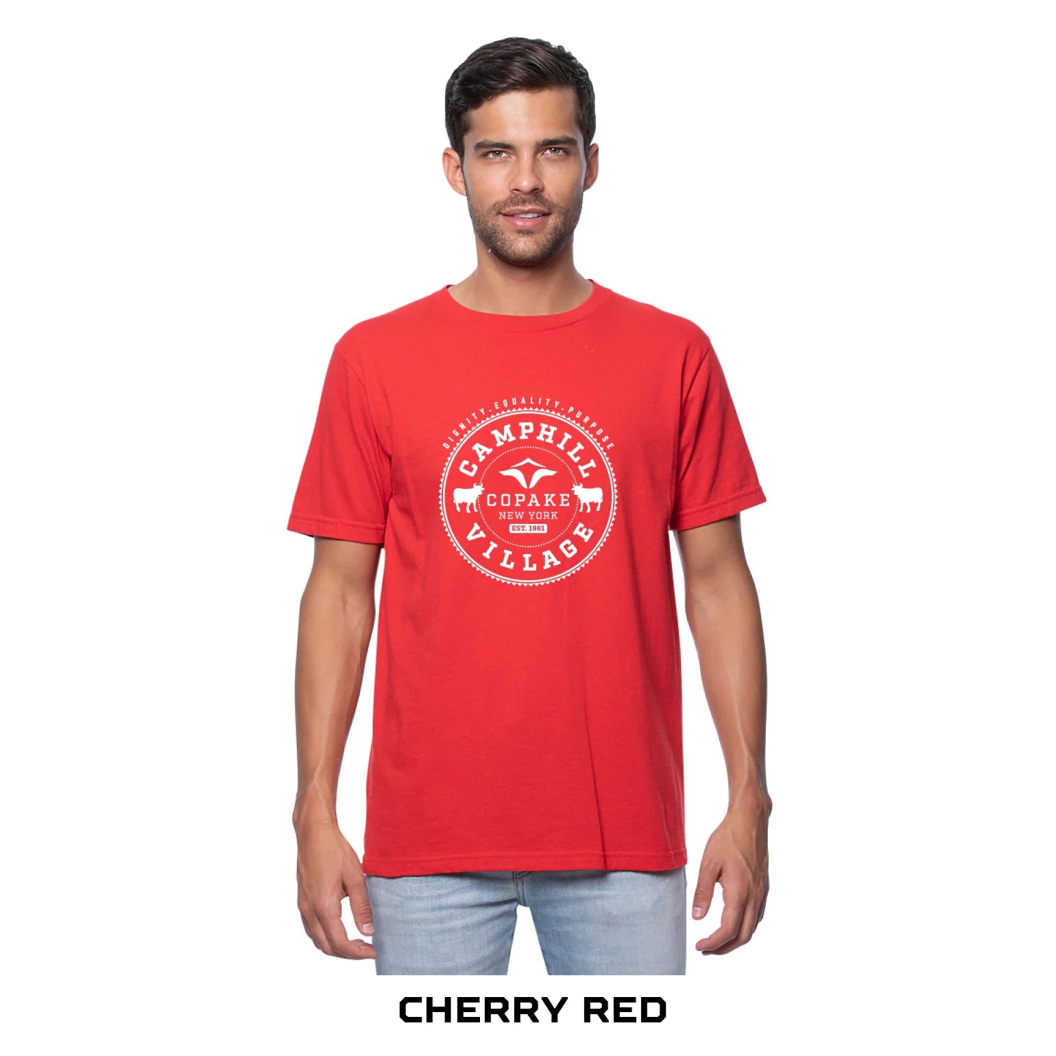 Store Red Village | Emblem Design: Cherry - T-shirt Camphill Round Village Camphill | Store CV