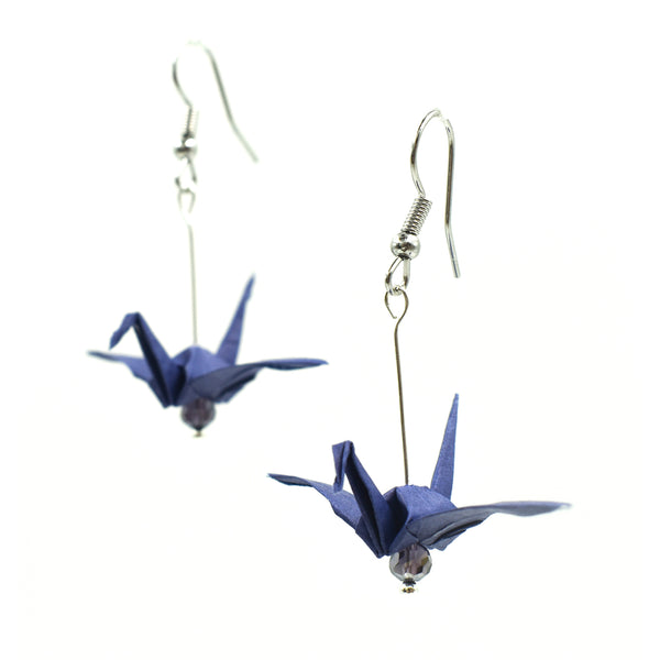 Paper crane earrings deals