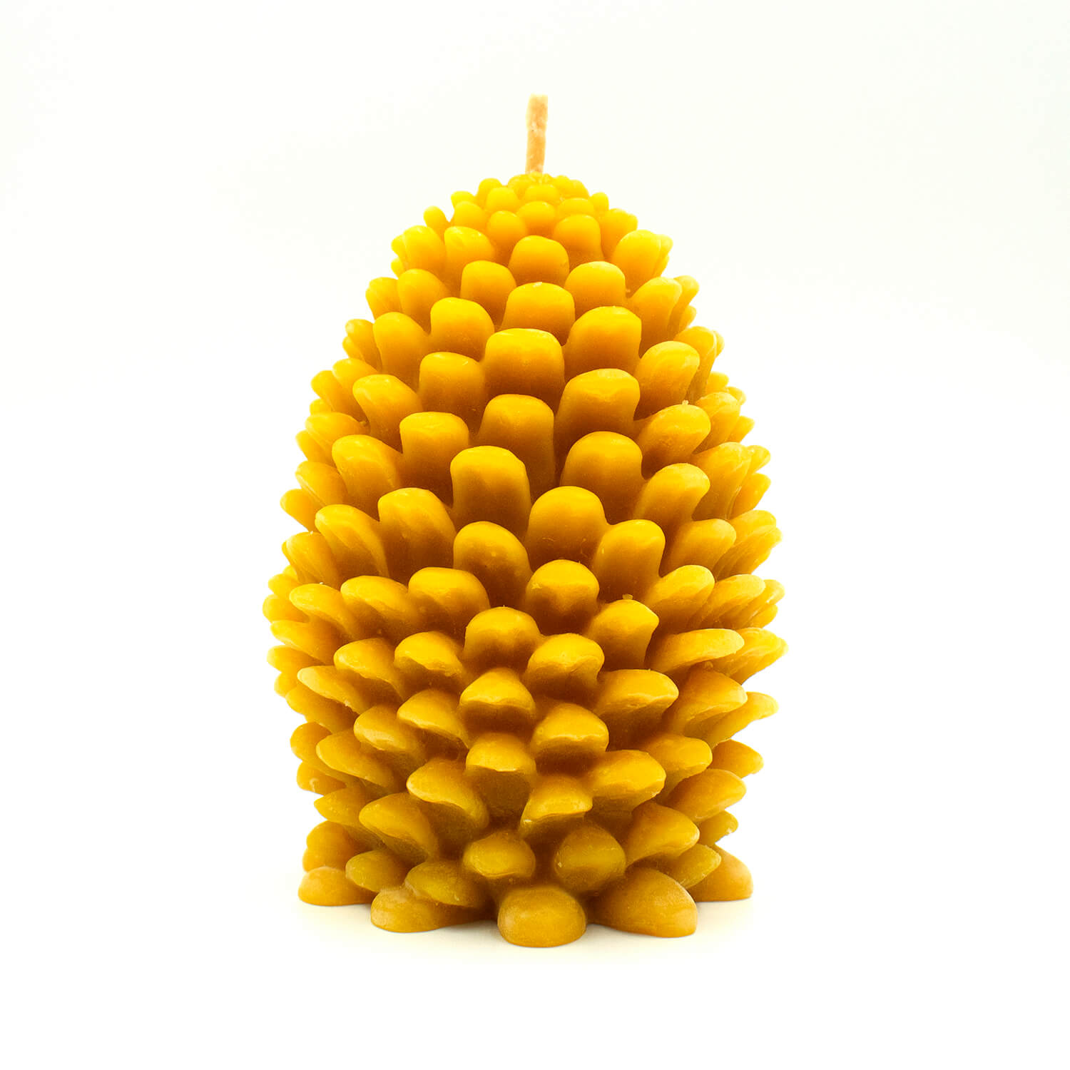 Natural Beeswax Jumbo Pine Cone Candle | Camphill Village Store