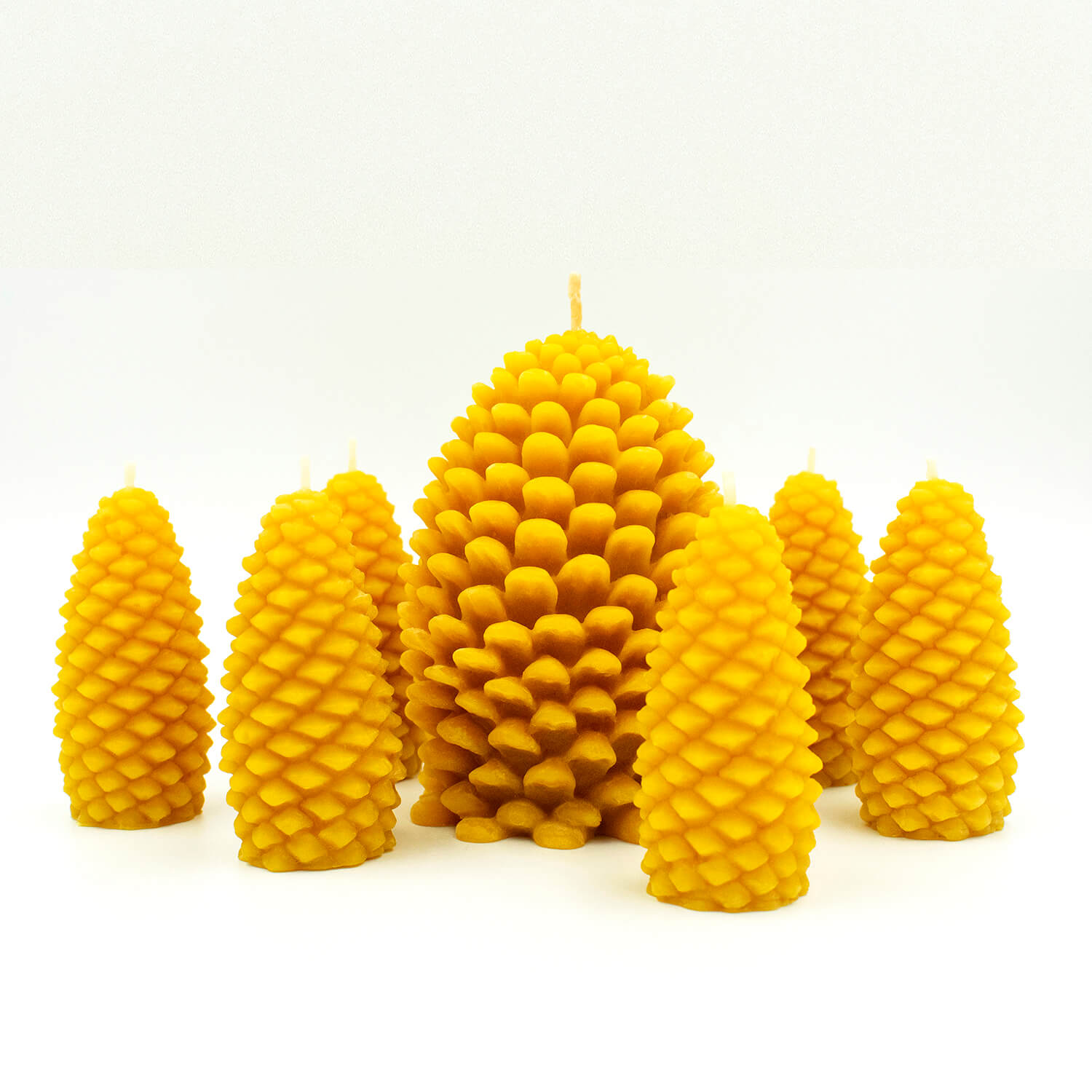 Natural Beeswax Jumbo Pine Cone Candle | Camphill Village Store