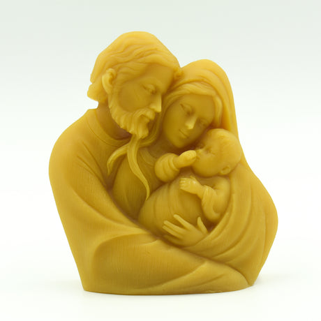 Holy Family natural beeswax Relief front