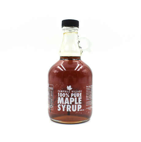 Organic Maple Syrup traditional style 500ml glass bottle front