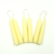 Three pairs of Shabbat Candles Ivory Beeswax Tapers