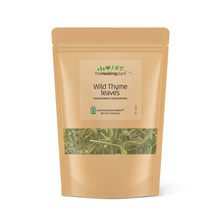 Certified Biodynamic Wild Thyme Leaves 1 oz. bag front