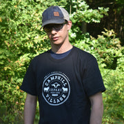 T-shirt - Black Design: CV Round Emblem