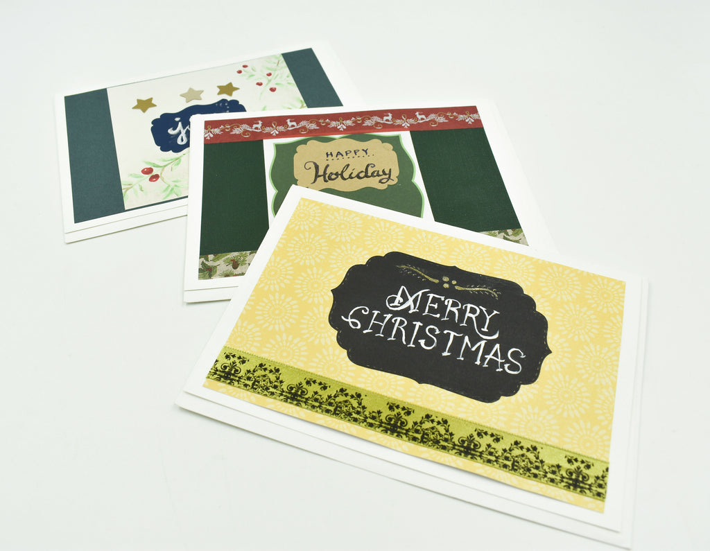 Three Greeting Cards Holiday Set